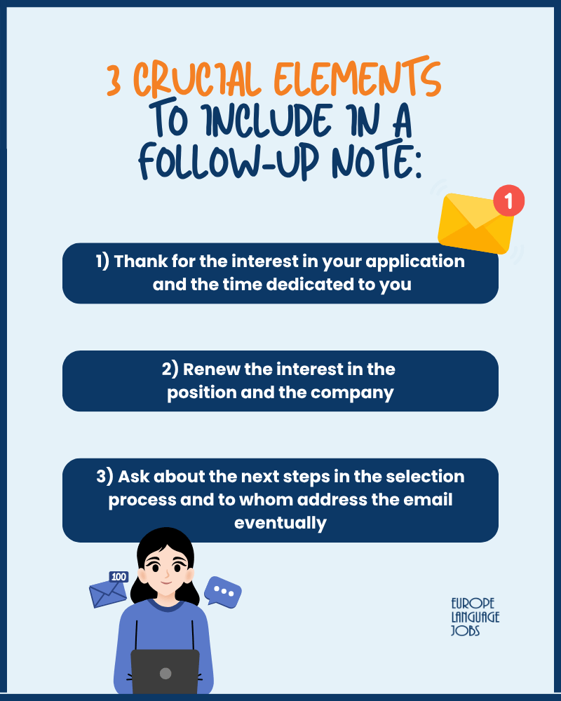 3 crucial elements to include in a follow-up email to a recruiter