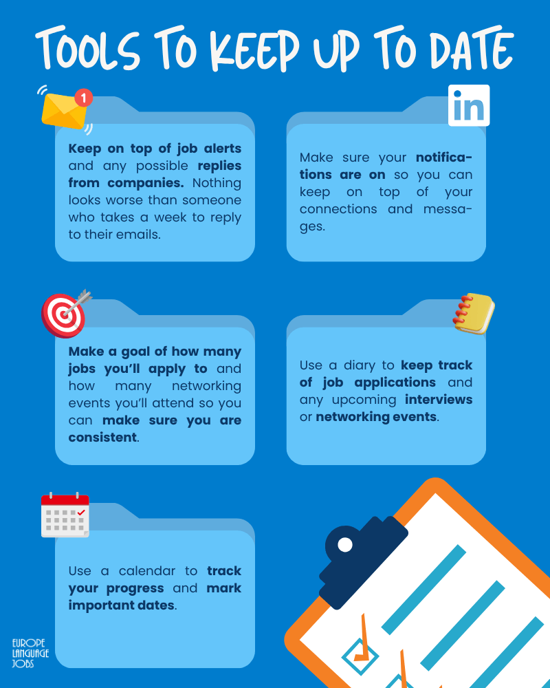 use these tools if you want to stay up to date with your job applications